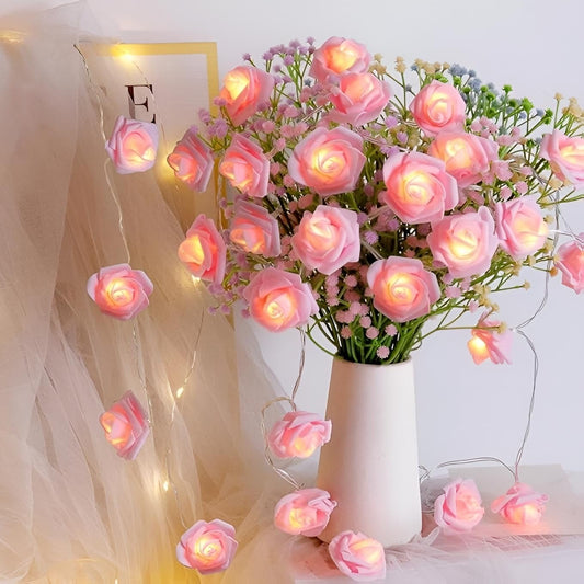 Pink Rose String Lights